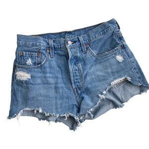 Levi's Women's 501 Cotton High-Rise Denim Shorts Size 28 56327-0193
